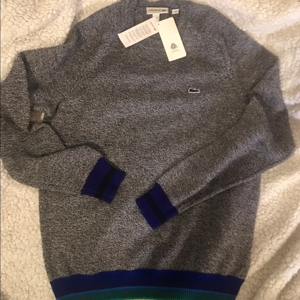 Lacoste Pullover Sweater 100% Ex Fine Merino Wool
